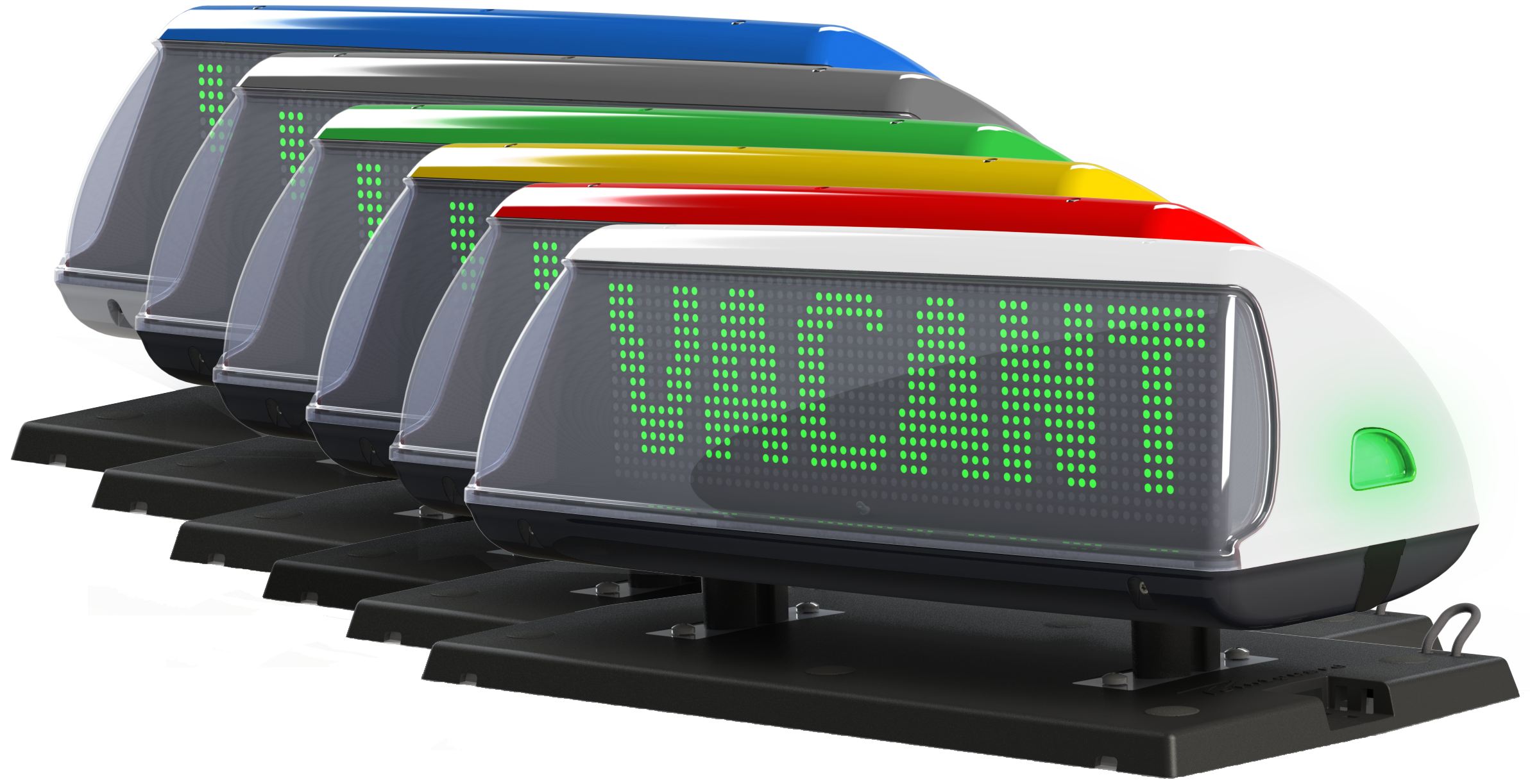 Het iToplight taxibord is verkrijgbaar in alle kleuren